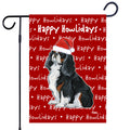 English Toy Spaniel Happy Howliday's Garden Flag