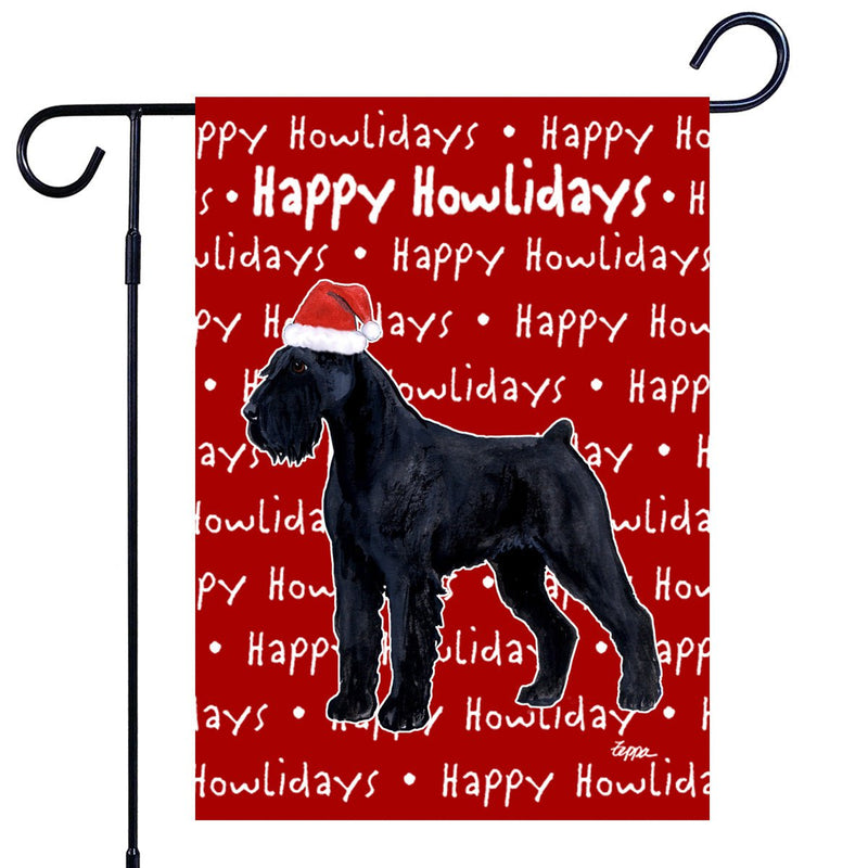 Giant Schnauzer Happy Howliday's Garden Flag