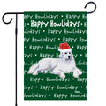 Great Pyrenees Happy Howliday's Garden Flag