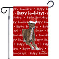 Greyhound Happy Howliday's Garden Flag