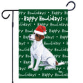 Russell Terrier Happy Howliday's Garden Flag