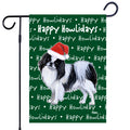 Japanese Chin Happy Howliday's Garden Flag