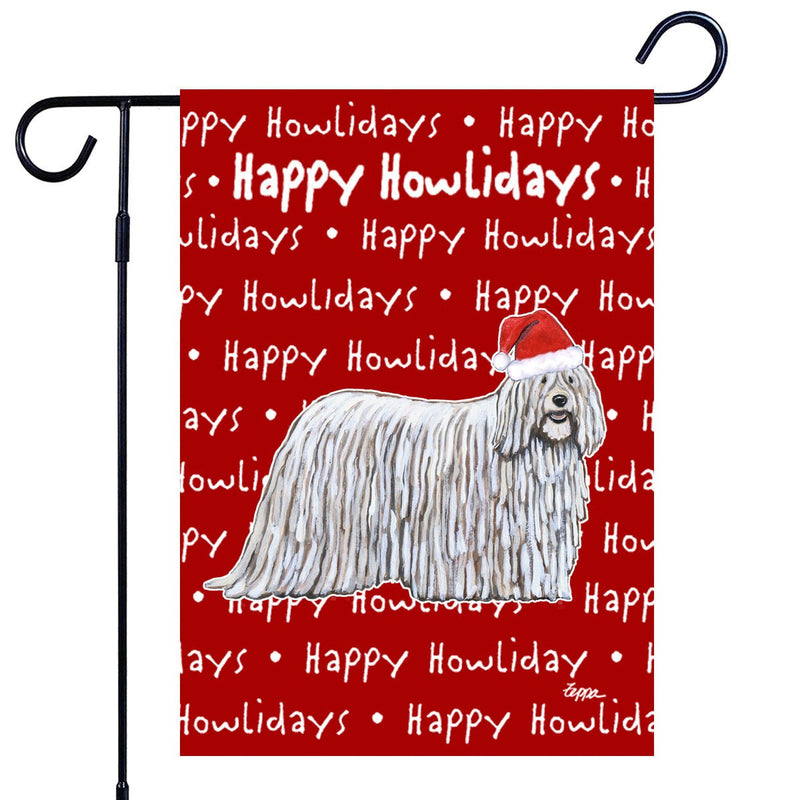 Komondor Happy Howliday's Garden Flag