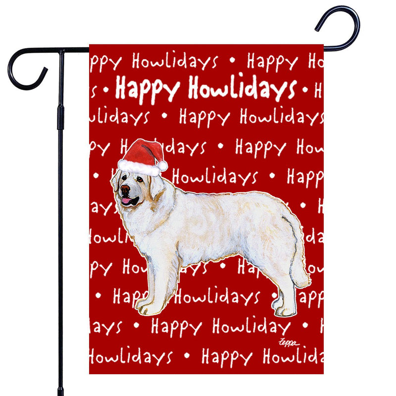 Kuvasz Happy Howliday's Garden Flag