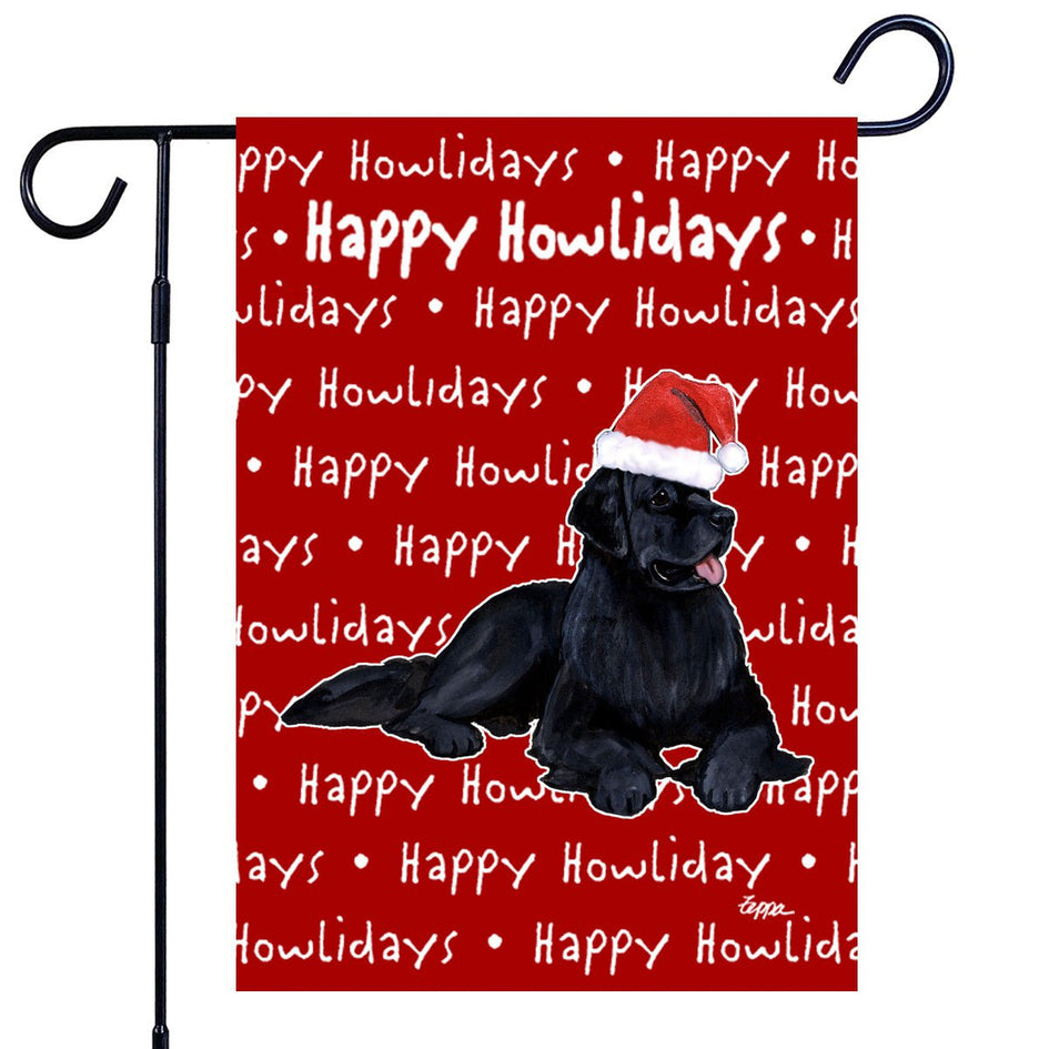 Newfoundland Happy Howliday's Garden Flag