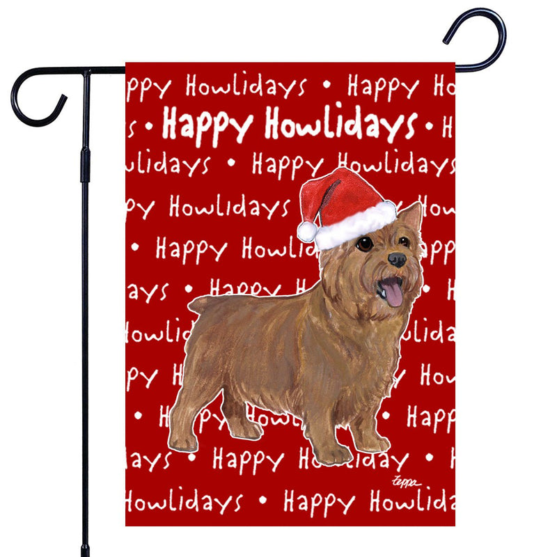 Norwich Terrier Happy Howliday's Garden Flag