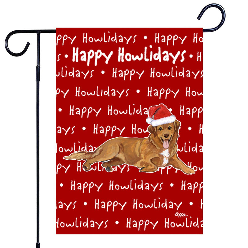 Nova Scotia Duck Toller Happy Howliday's Garden Flag