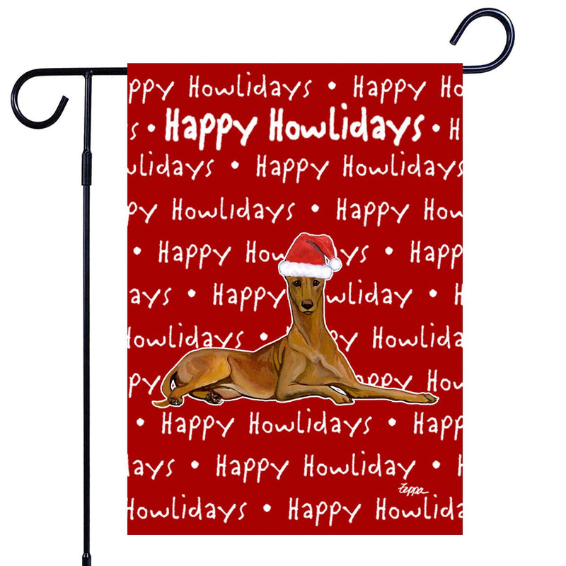 Pharaoh Hound Happy Howliday's Garden Flag