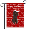 Poodle Happy Howliday's Garden Flag
