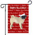 Pug Happy Howliday's Garden Flag