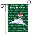 Rat Terrier Happy Howliday's Garden Flag