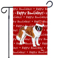 Saint Bernard Happy Howliday's Garden Flag