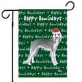Saluki Happy Howliday's Garden Flag