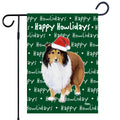 Shetland Sheepdog Happy Howliday's Garden Flag