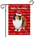 Shetland Sheepdog Happy Howliday's Garden Flag