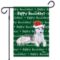 Siberian Husky Happy Howliday's Garden Flag