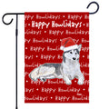 Siberian Husky Happy Howliday's Garden Flag