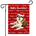 Siberian Husky Happy Howliday's Garden Flag