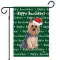 Silky Terrier Happy Howliday's Garden Flag