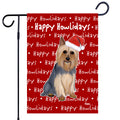 Silky Terrier Happy Howliday's Garden Flag