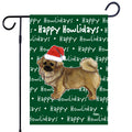 Tibetan Spaniel Happy Howliday's Garden Flag
