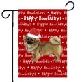 Tibetan Spaniel Happy Howliday's Garden Flag