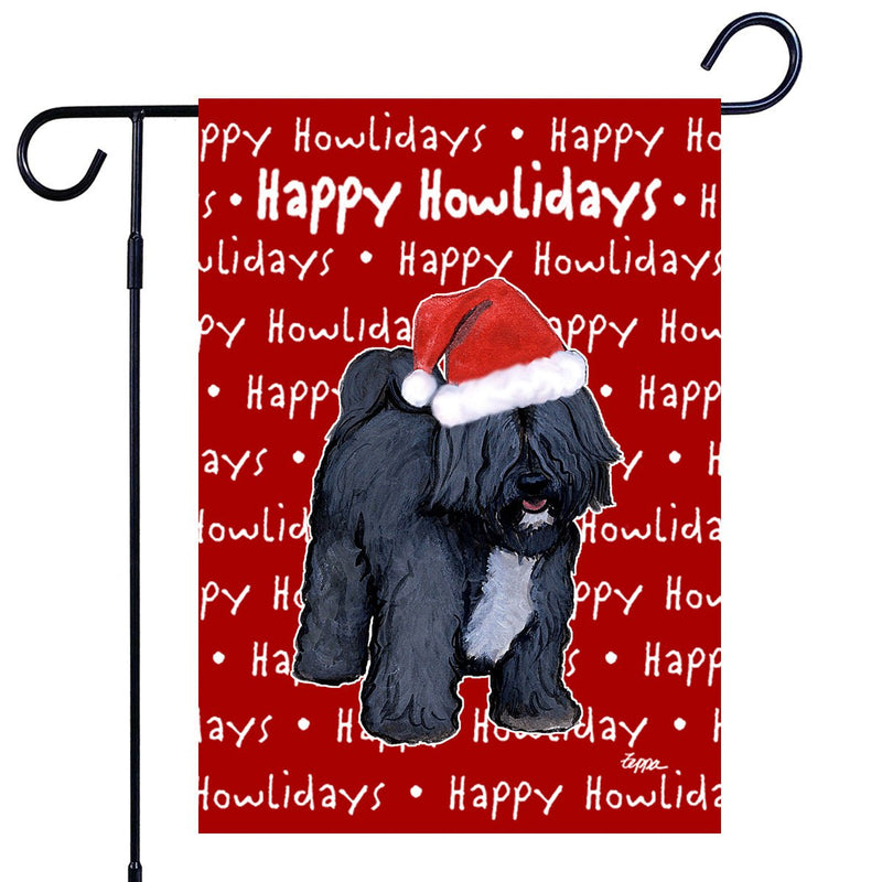 Tibetan Terrier Happy Howliday's Garden Flag