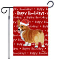 Welsh Corgi Pembroke Happy Howliday's Garden Flag