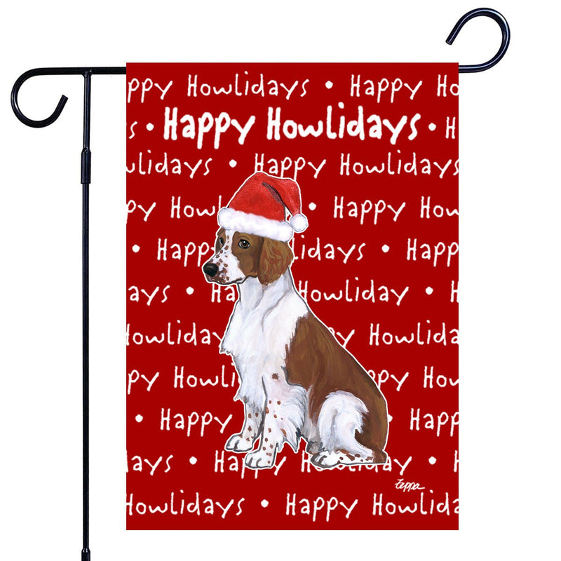 Welsh Springer Happy Howliday's Garden Flag