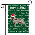 Wirehair Pointing Griffon Happy Howliday's Garden Flag