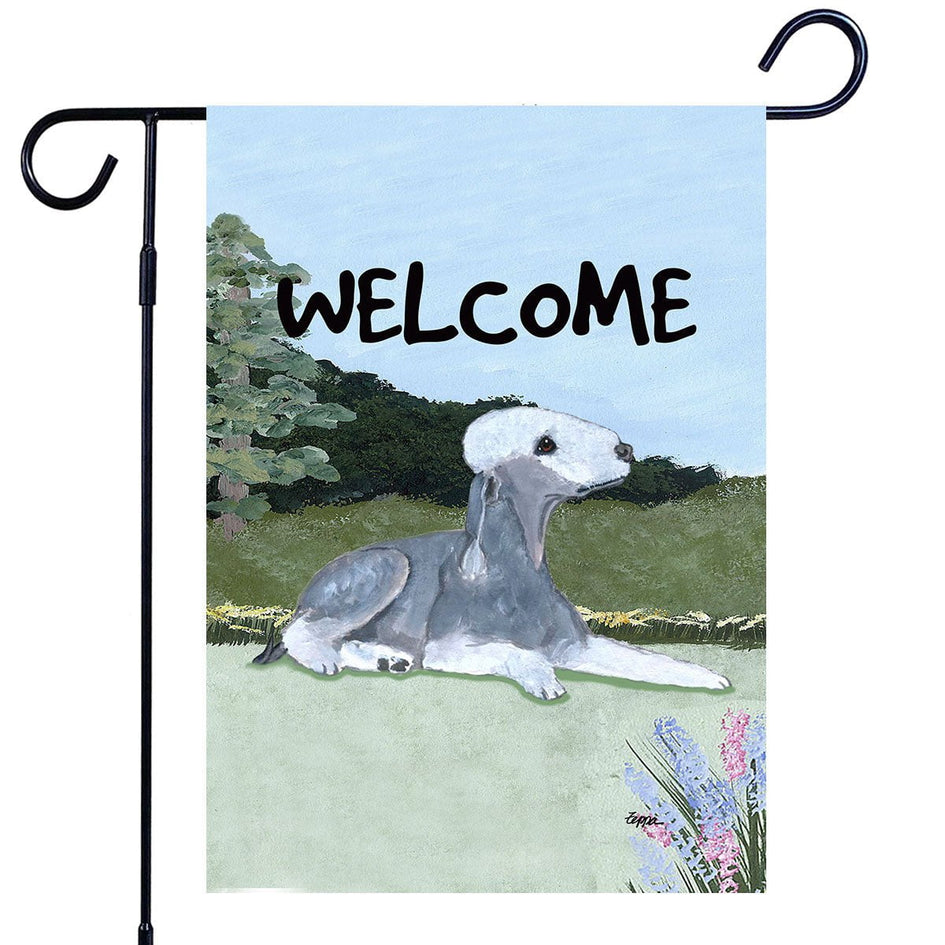 Bedlington Terrier Garden Flag