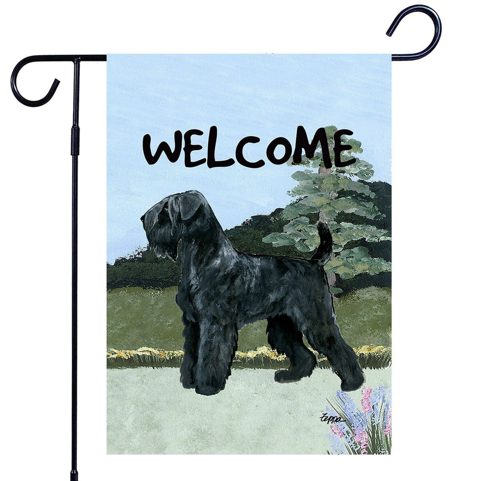 Black Russian Terrier Garden Flag