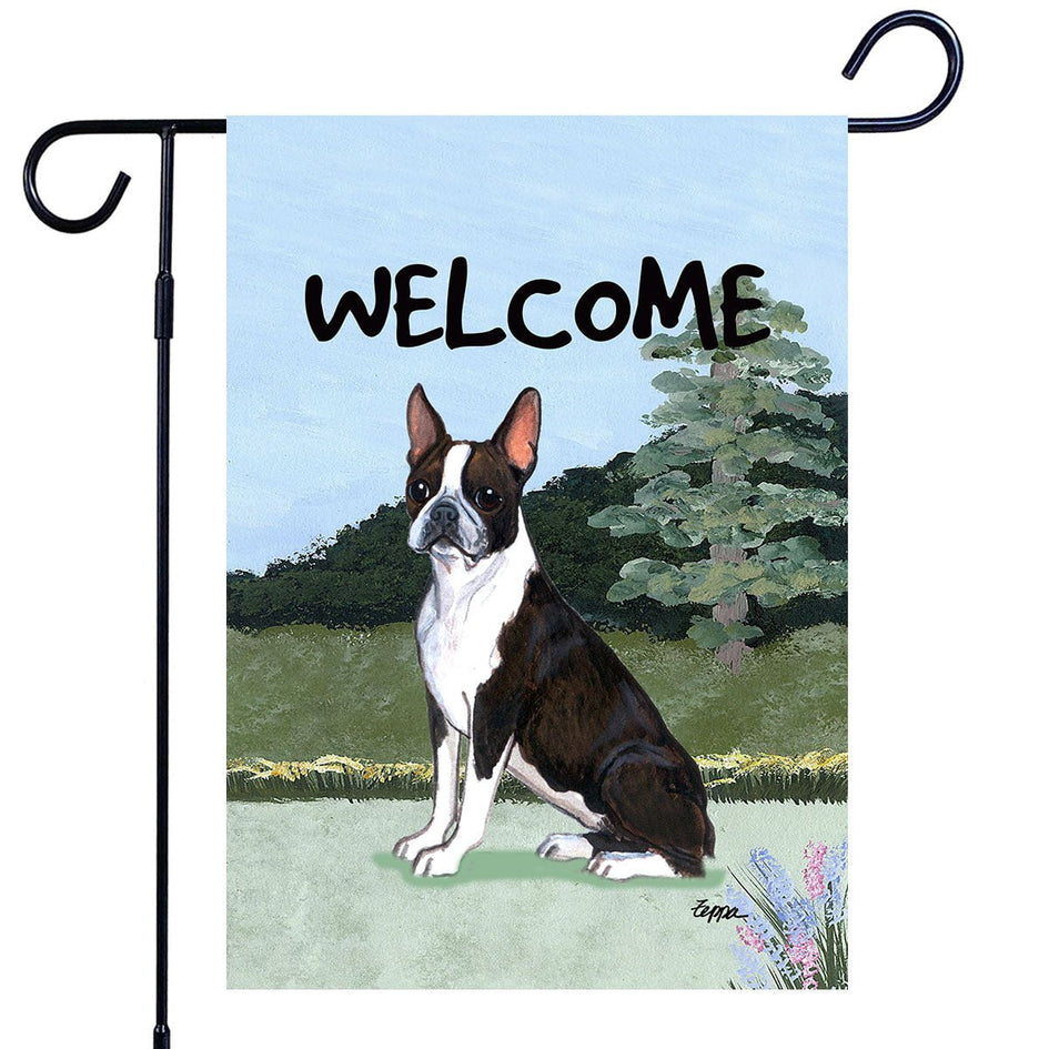 Boston Terrier Garden Flag AKC Shop - Main Image