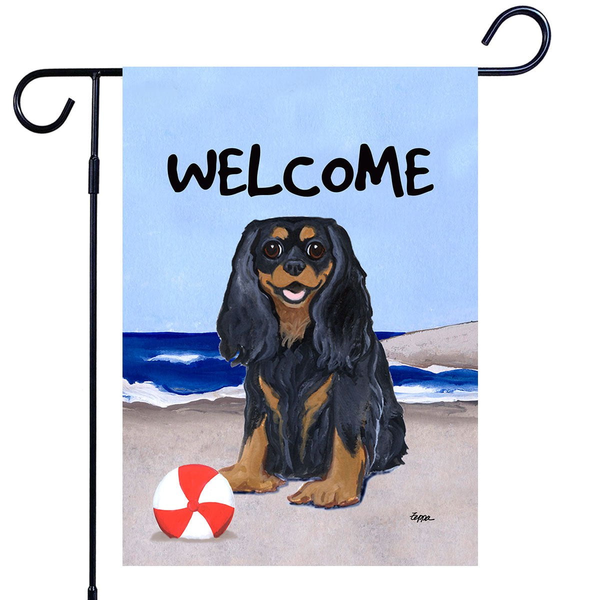 3dRose Gartenfahne Cavalier King Charles Spaniel – 30 X 45 Cm, Aus Polyester