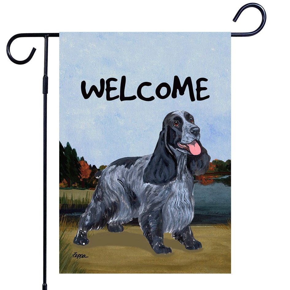 English Cocker Spaniel Garden Flag