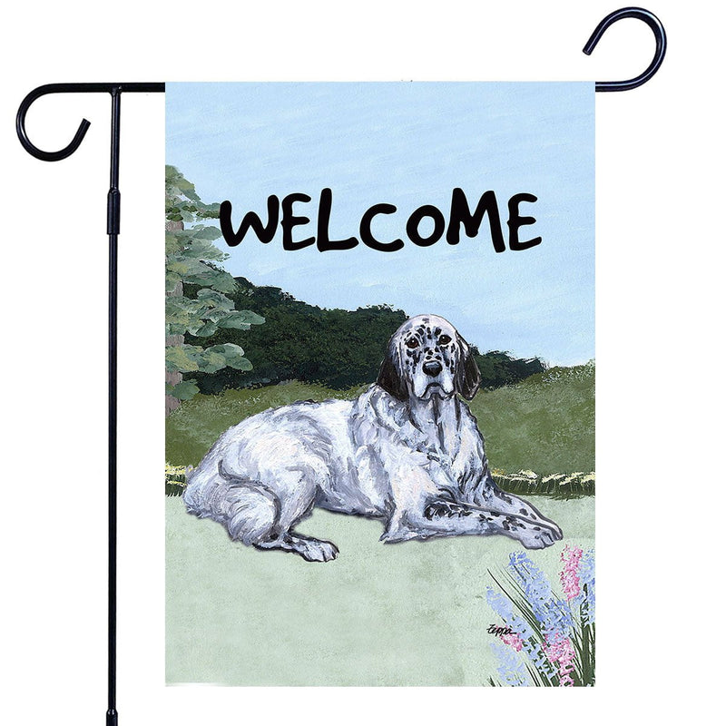 English Setter Garden Flag