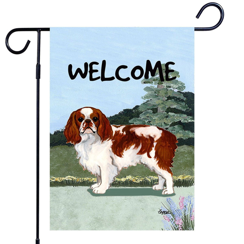 English Toy Spaniel Garden Flag