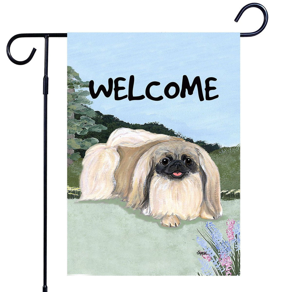 Pekingese Garden Flag