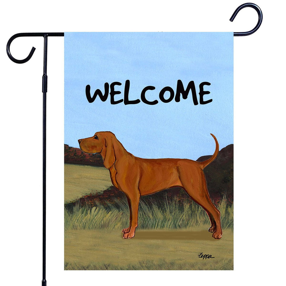 Redbone Coonhound Garden Flag