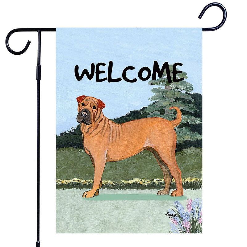 Shar Pei Garden Flag