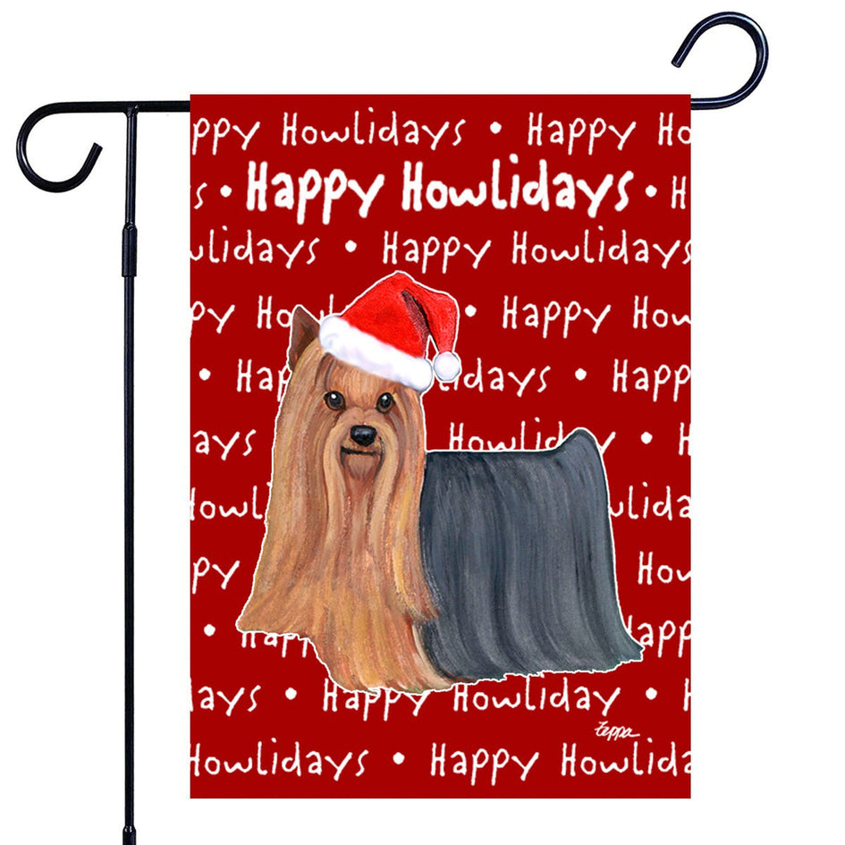 Yorkshire Terrier Happy Howliday's Garden Flag