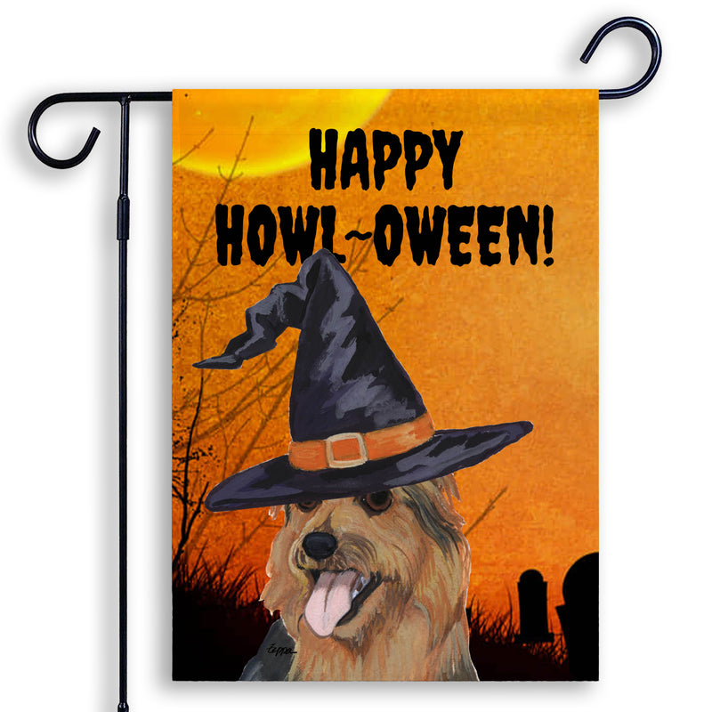 Australian Terrier HAPPY HOWL-OWEEN Garden Flag