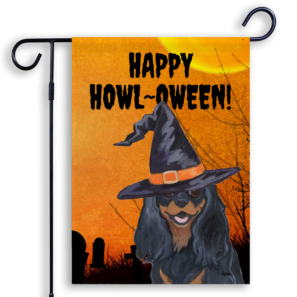 Cavalier King Charles Spaniel HAPPY HOWL-OWEEN Garden Flag