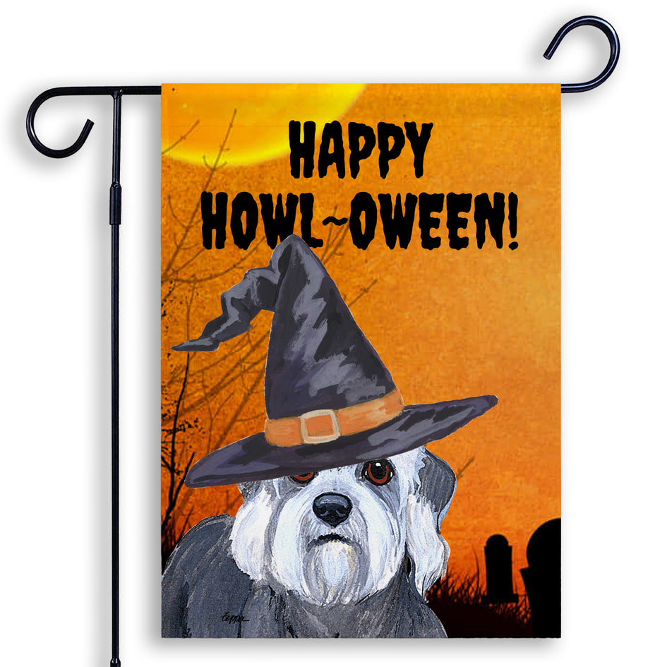 Dandie Dinmont Terrier HAPPY HOWL-OWEEN Garden Flag