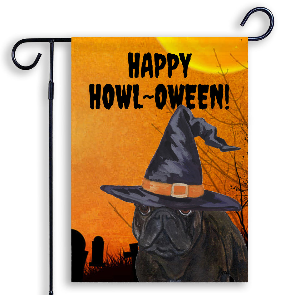 French Bulldog HAPPY HOWL-OWEEN Garden Flag