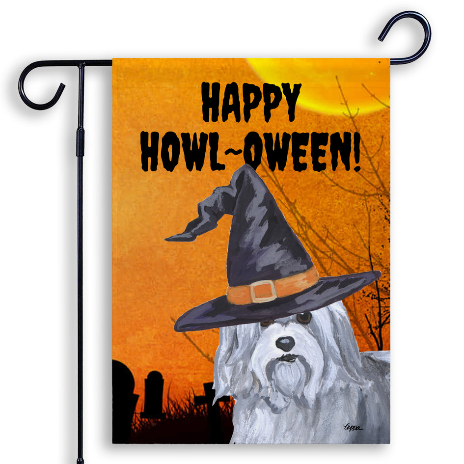 Havanese HAPPY HOWL-OWEEN Garden Flag