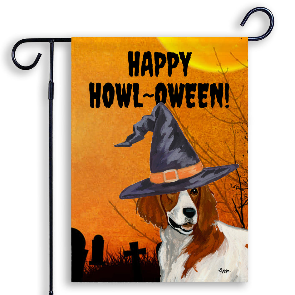 Irish Setter HAPPY HOWL-OWEEN Garden Flag