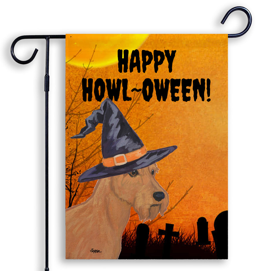 Irish Terrier HAPPY HOWL-OWEEN Garden Flag