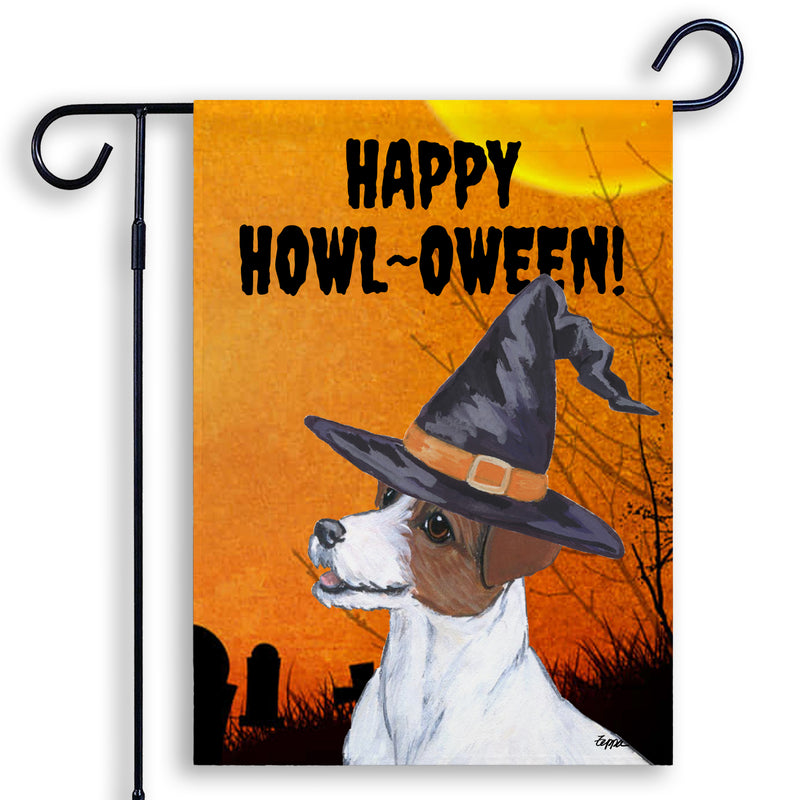Russell Terrier HAPPY HOWL-OWEEN Garden Flag