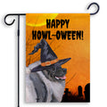 Keeshond HAPPY HOWL-OWEEN Garden Flag